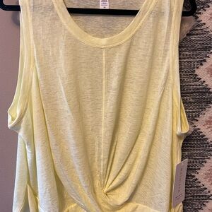 Athletes Yellow Sleeveless Tank